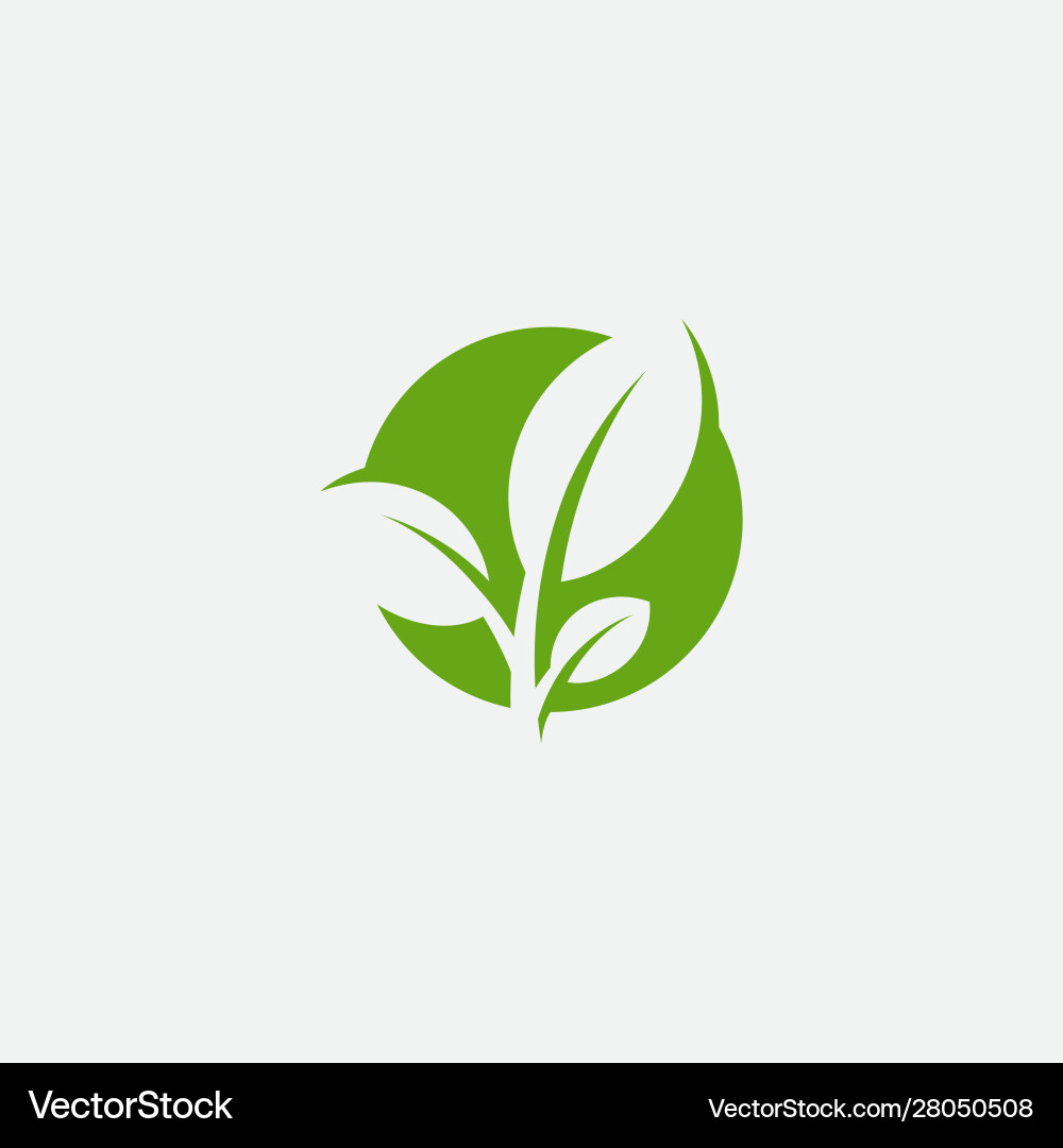Flat leaves icons leaf Royalty Free Vector Image
