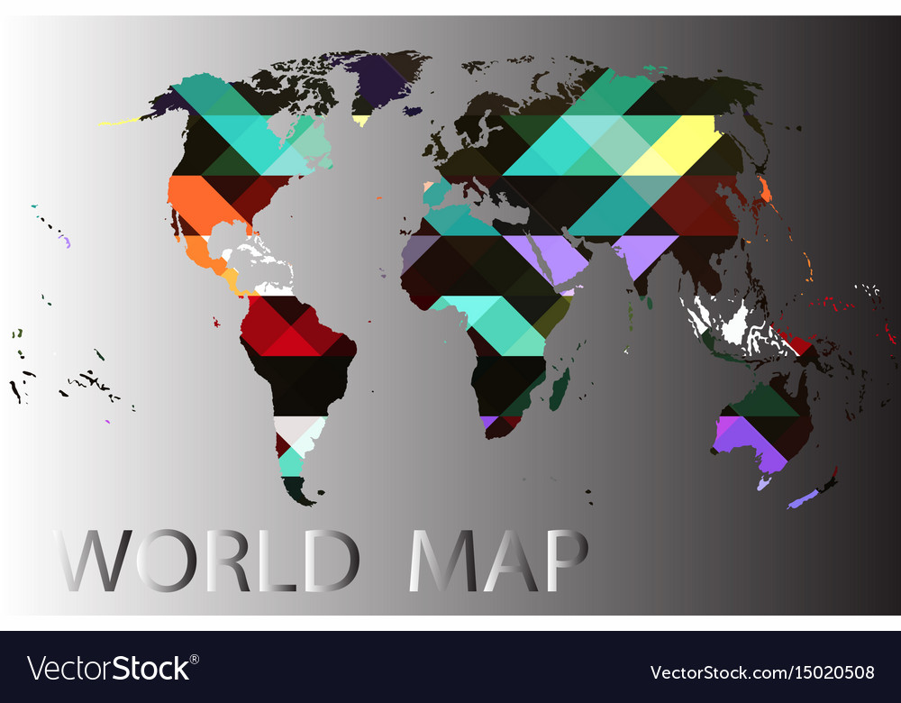 International map of the world Royalty Free Vector Image