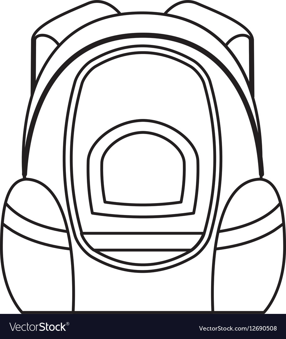 School bag isolated icon Royalty Free Vector Image