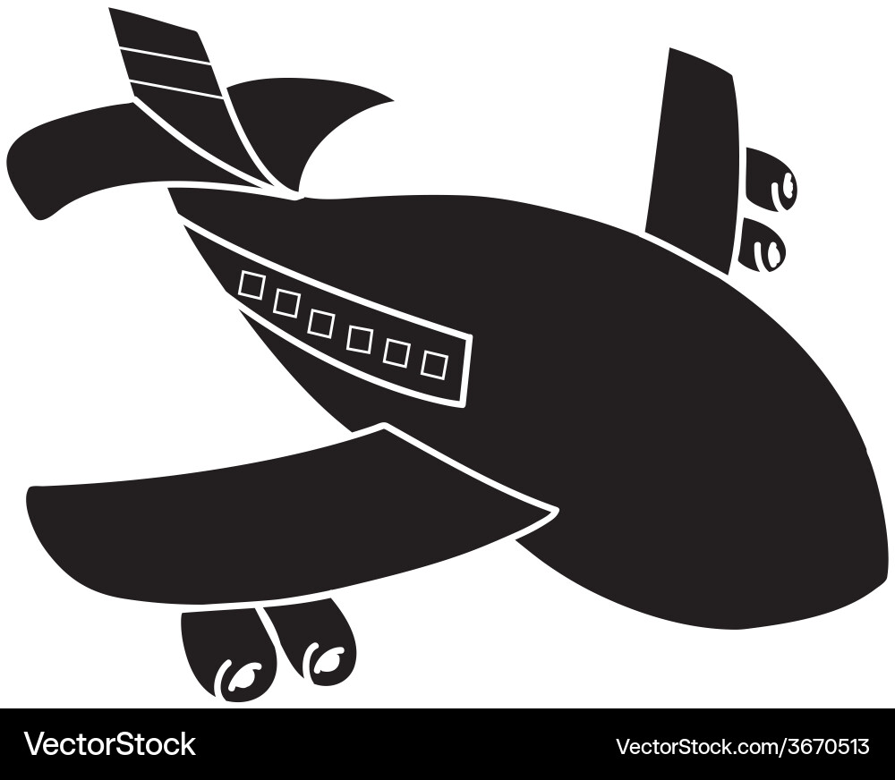 Airplane isolated Royalty Free Vector Image - VectorStock