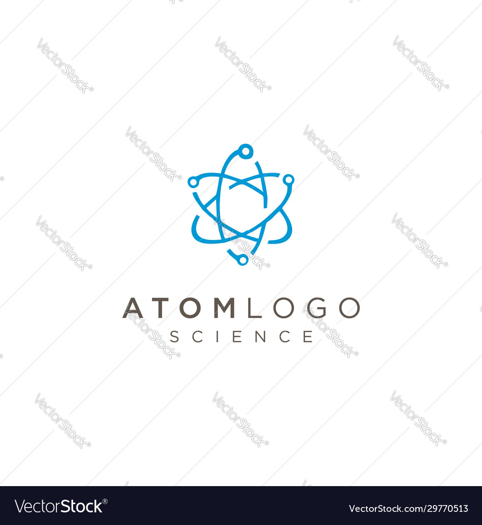 Atom logo molecule icon stock Royalty Free Vector Image