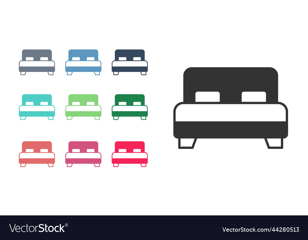 Black Big Bed For Two Or One Person Icon Isolated Vector Image bed-for-two-1950-imdb