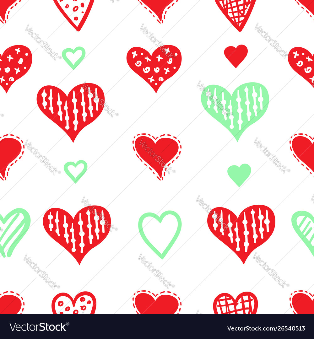Hearts seamless pattern vector image Hearts seamless pattern