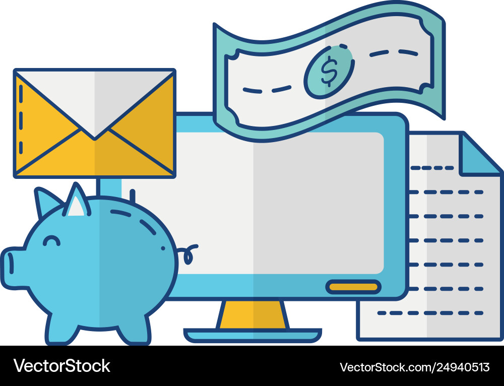 Online payment concept Royalty Free Vector Image