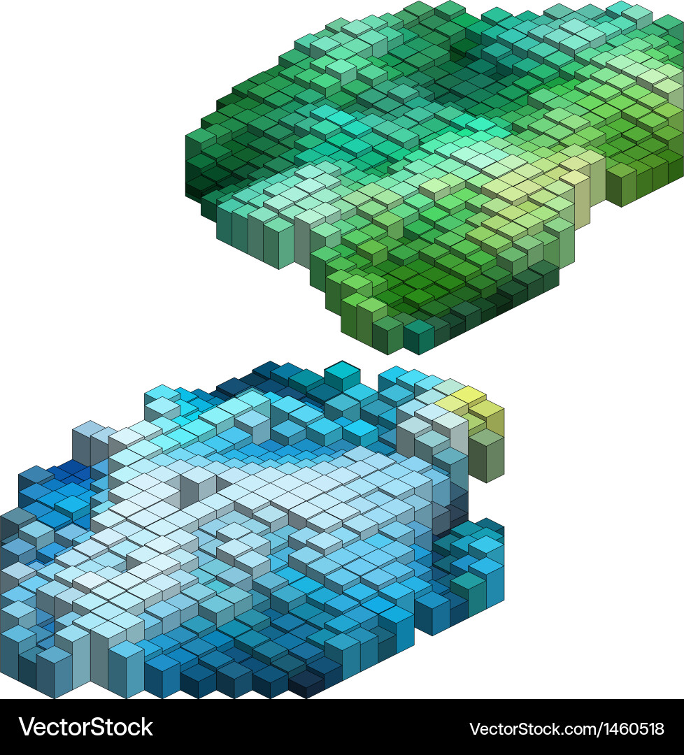 3d cubes abstract background Royalty Free Vector Image