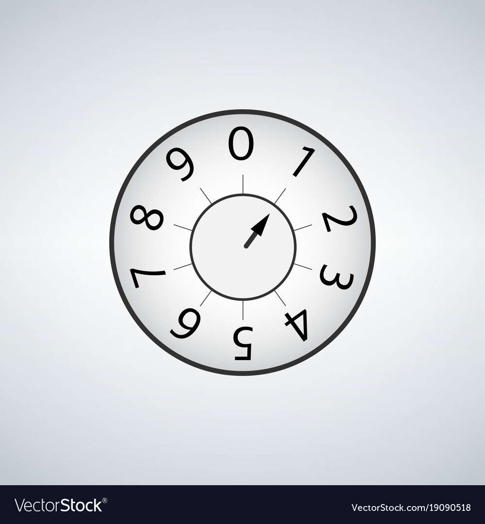 Control Knob Adjusting Regulator With Digits Vector Image