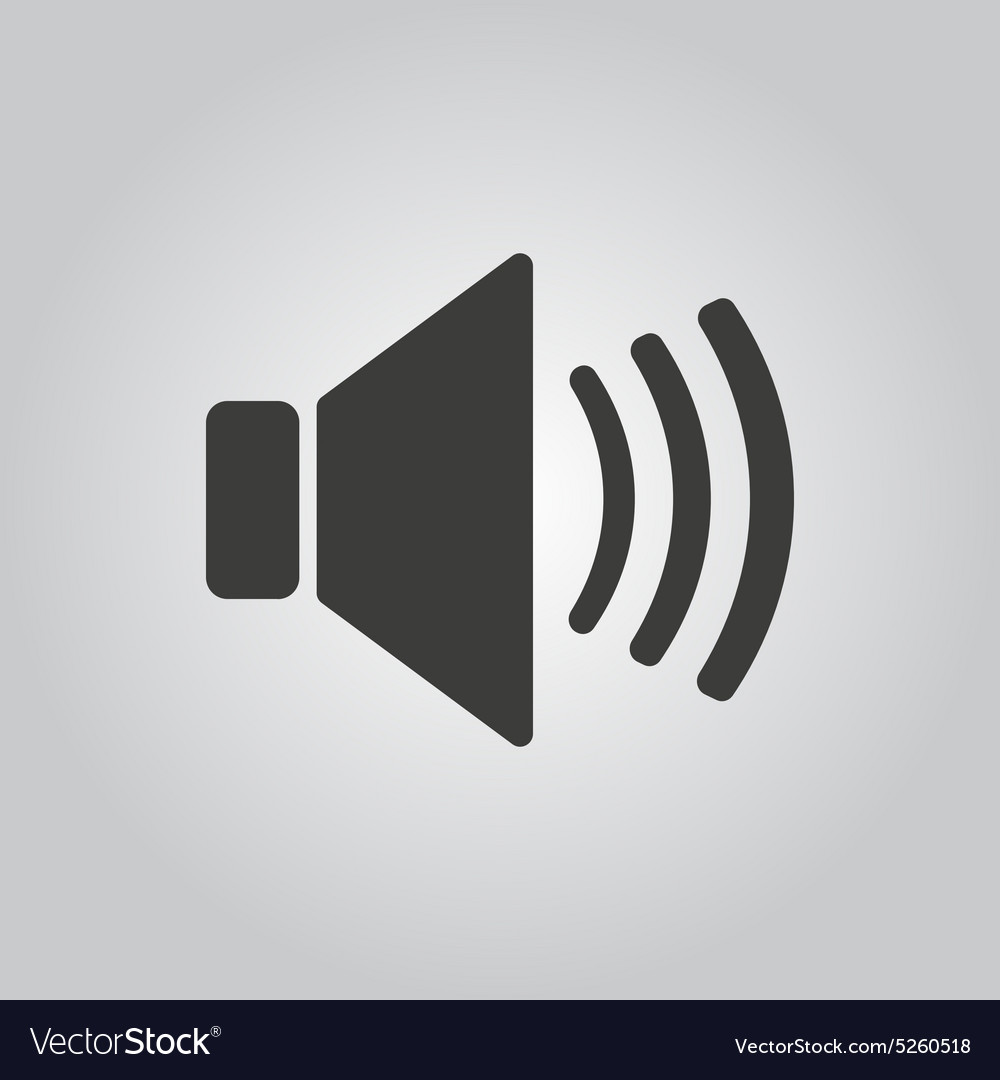 Speaker icon sound symbol flat Royalty Free Vector Image