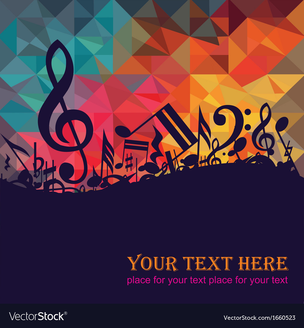 Colorful music background Royalty Free Vector Image