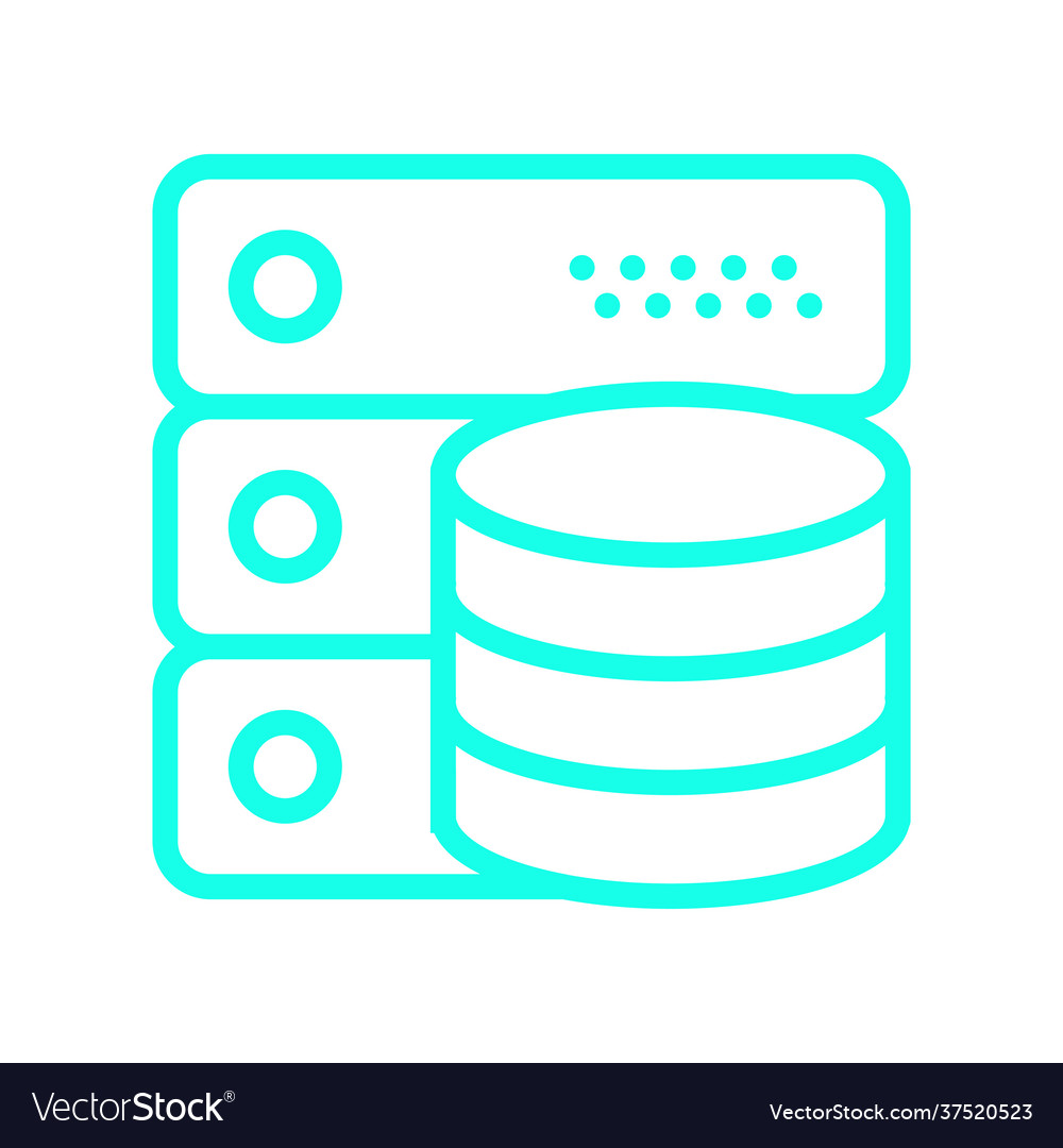 Database icon design Royalty Free Vector Image
