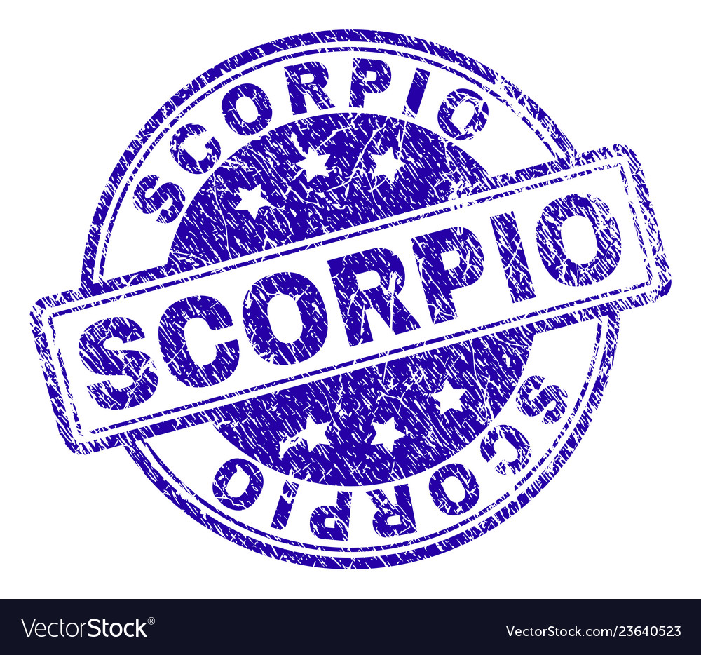 Grunge Textured Scorpio Stamp Seal Royalty Free Vector Image