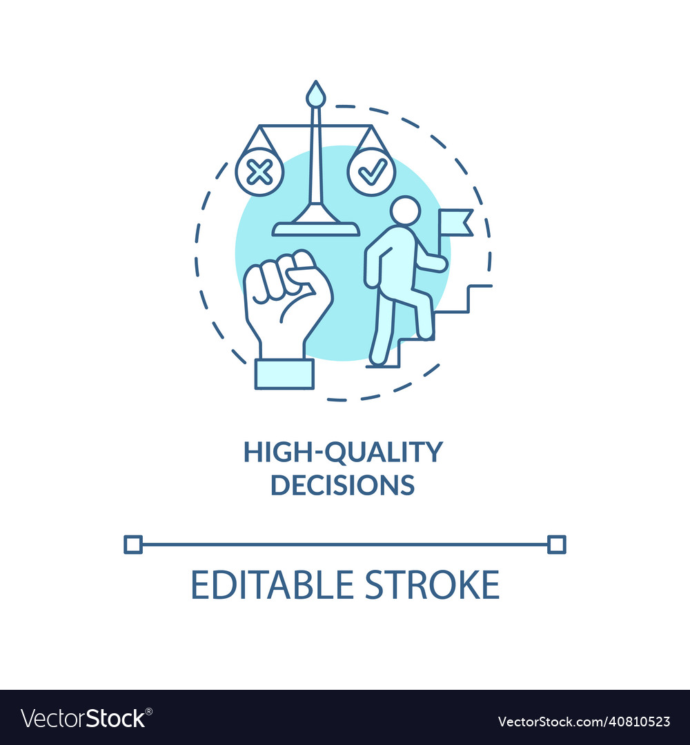 Taking reasonable risks turquoise concept icon Vector Image
