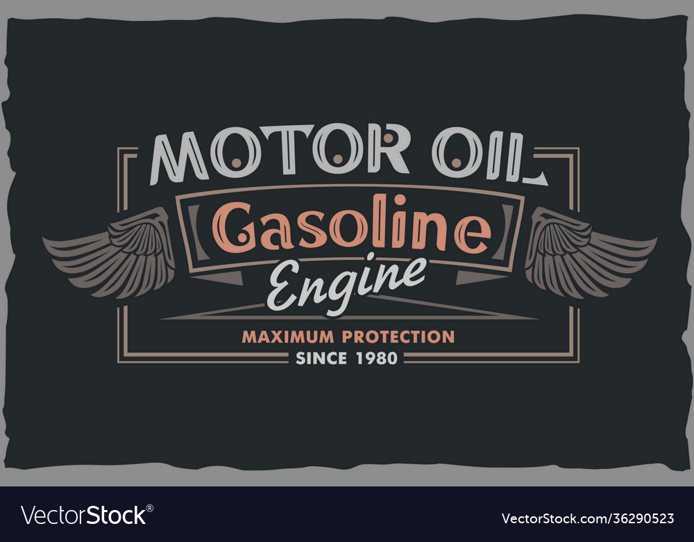 Vintage label design with lettering composition vector image Vintage label design with lettering composition
