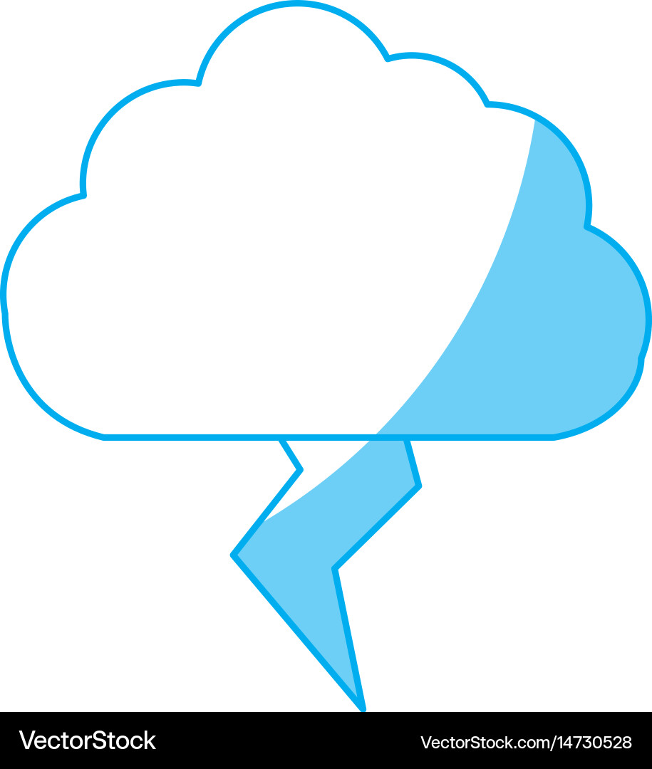 Cloud and thunder icon Royalty Free Vector Image