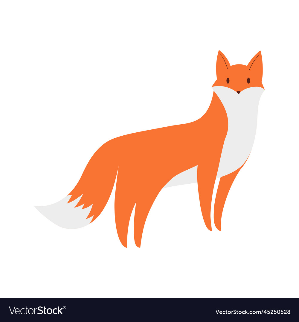 Cute fox Royalty Free Vector Image - VectorStock