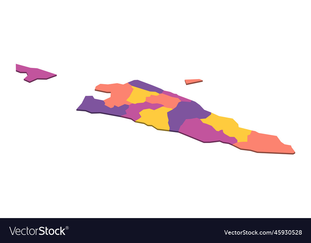 East timor political map of administrative Vector Image