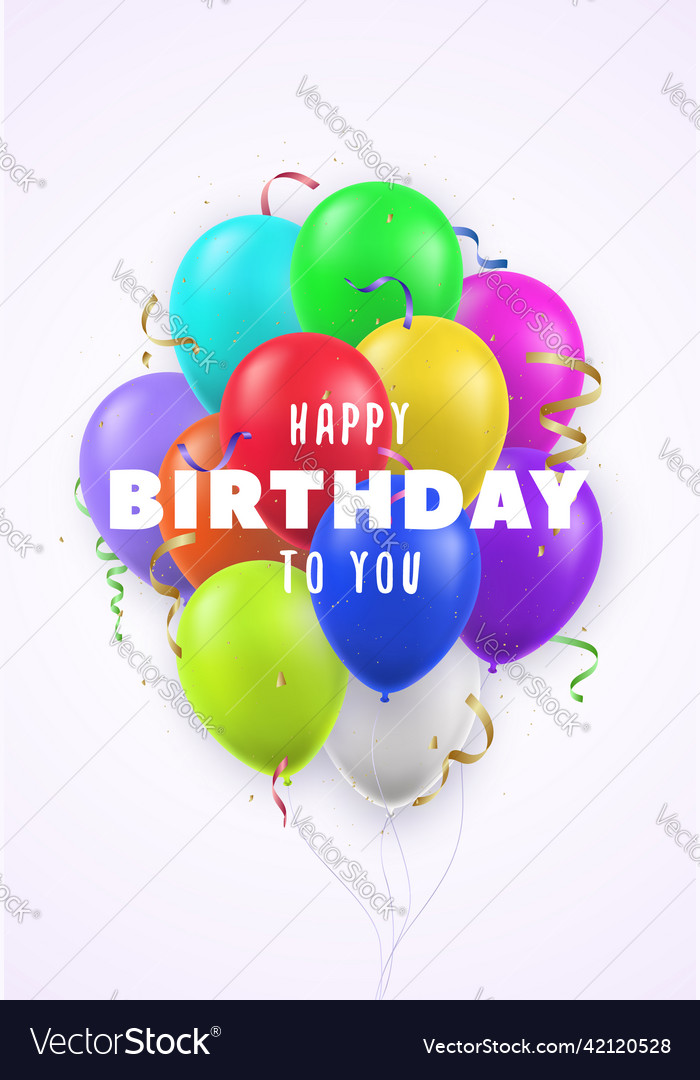 Happy Birthday Greeting Card Royalty Free Vector Image