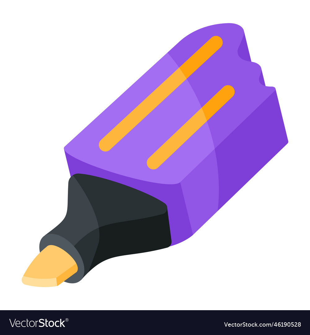 Highlighter marker Royalty Free Vector Image VectorStock