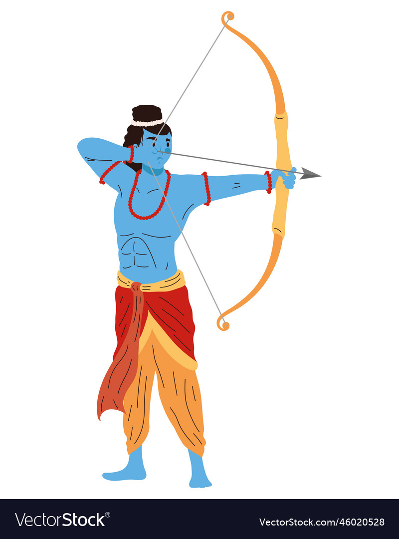 Lord sri rama Royalty Free Vector Image - VectorStock