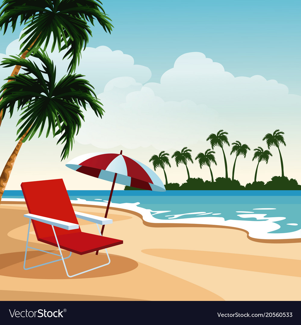 Beautiful island cartoon Royalty Free Vector Image