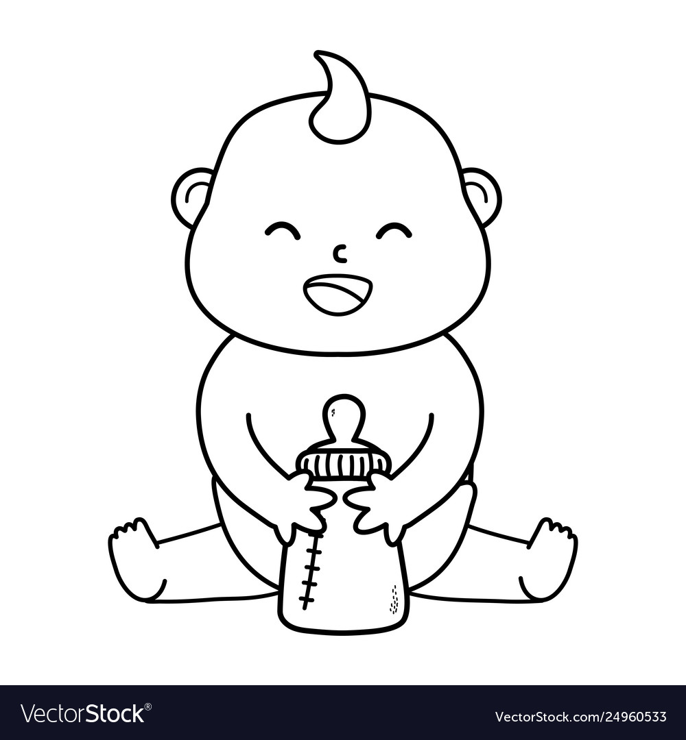 Cute baby shower cartoon Royalty Free Vector Image