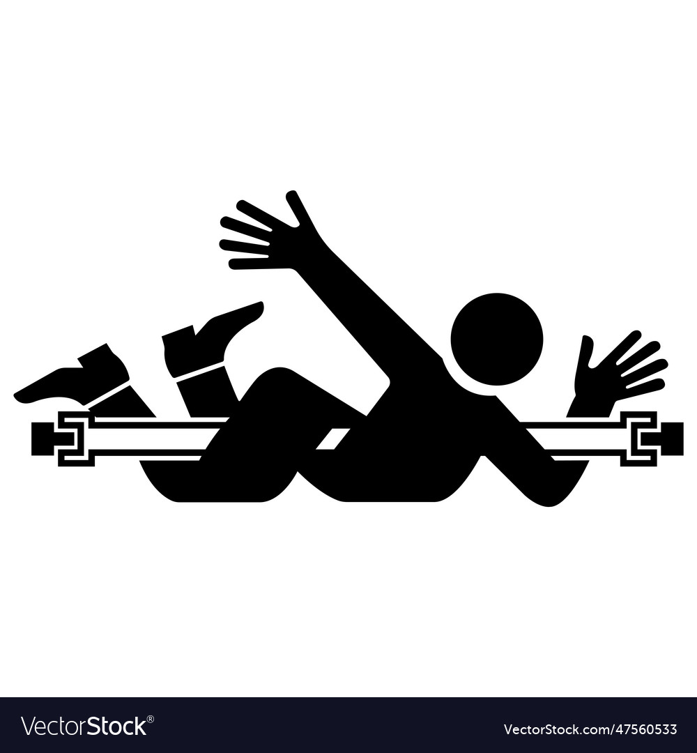 Entanglement rotating shaft symbol sign Royalty Free Vector