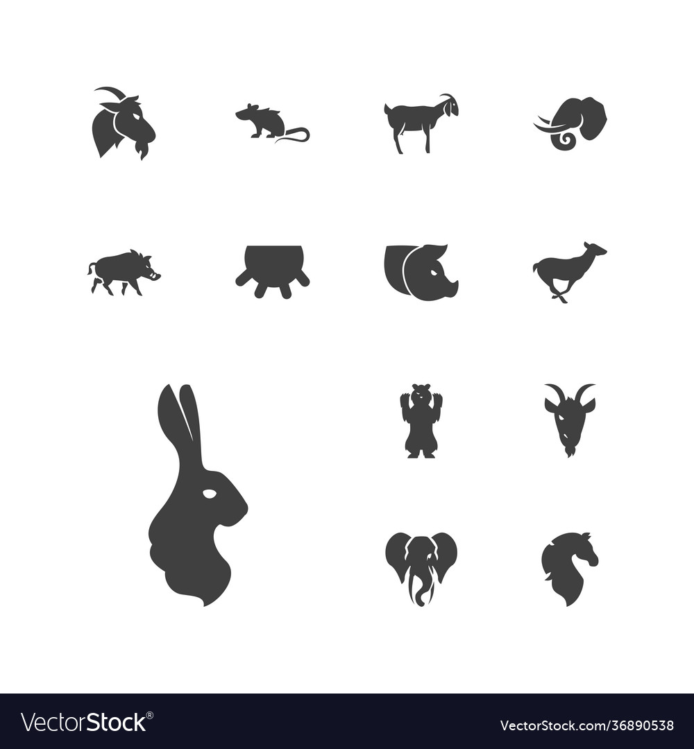 Mammal icons Royalty Free Vector Image - VectorStock