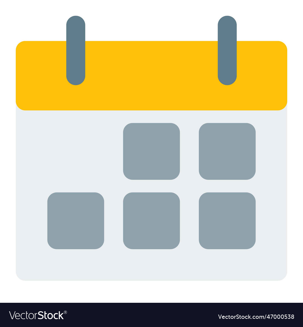 Office calendar used for scheduling plans Vector Image