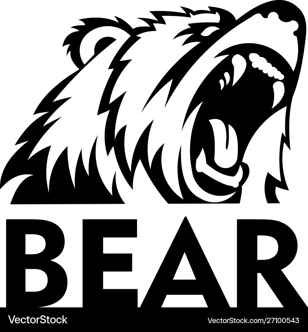 Bear head Royalty Free Vector Image - VectorStock