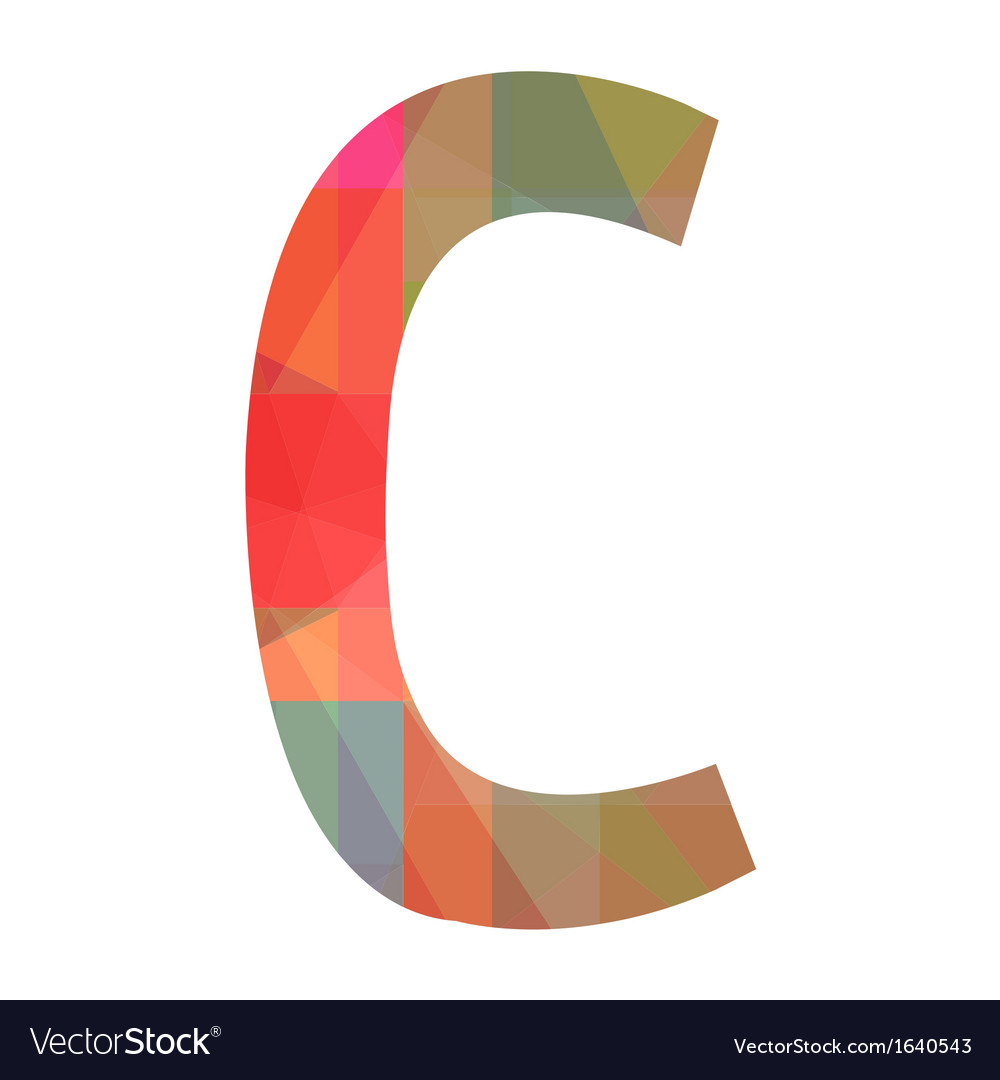 C alphabet Royalty Free Vector Image - VectorStock