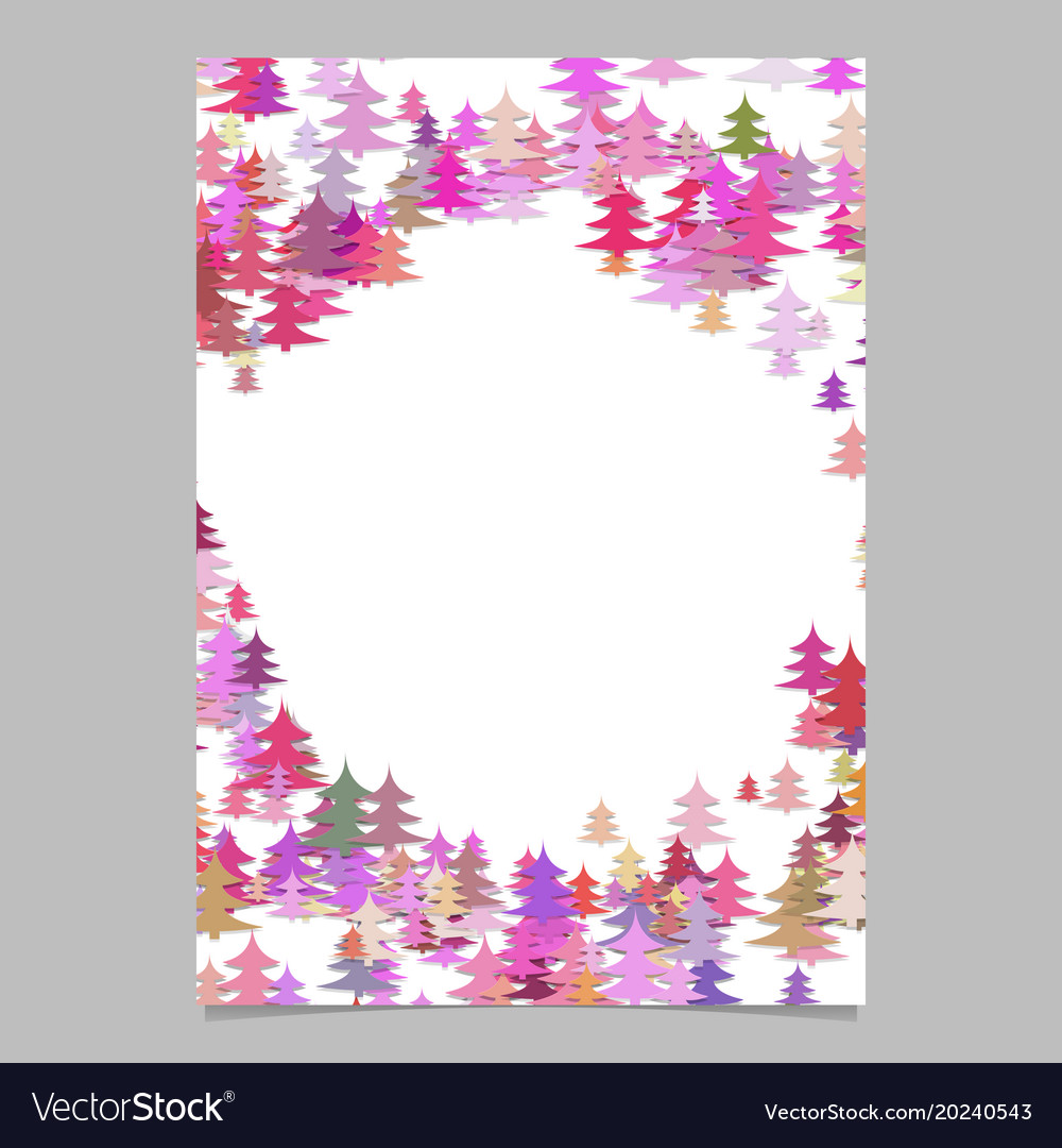 Christmas pine tree flyer template blank Vector Image