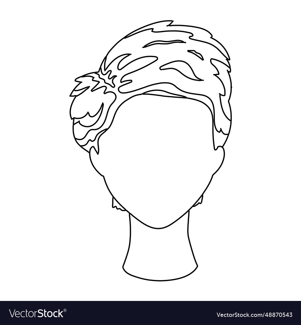 Hair face woman stroke Royalty Free Vector Image