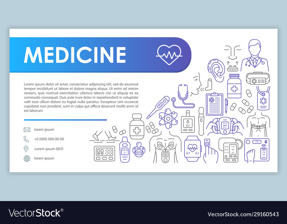 Medical Help Web Banner Business Card Template Vector Image