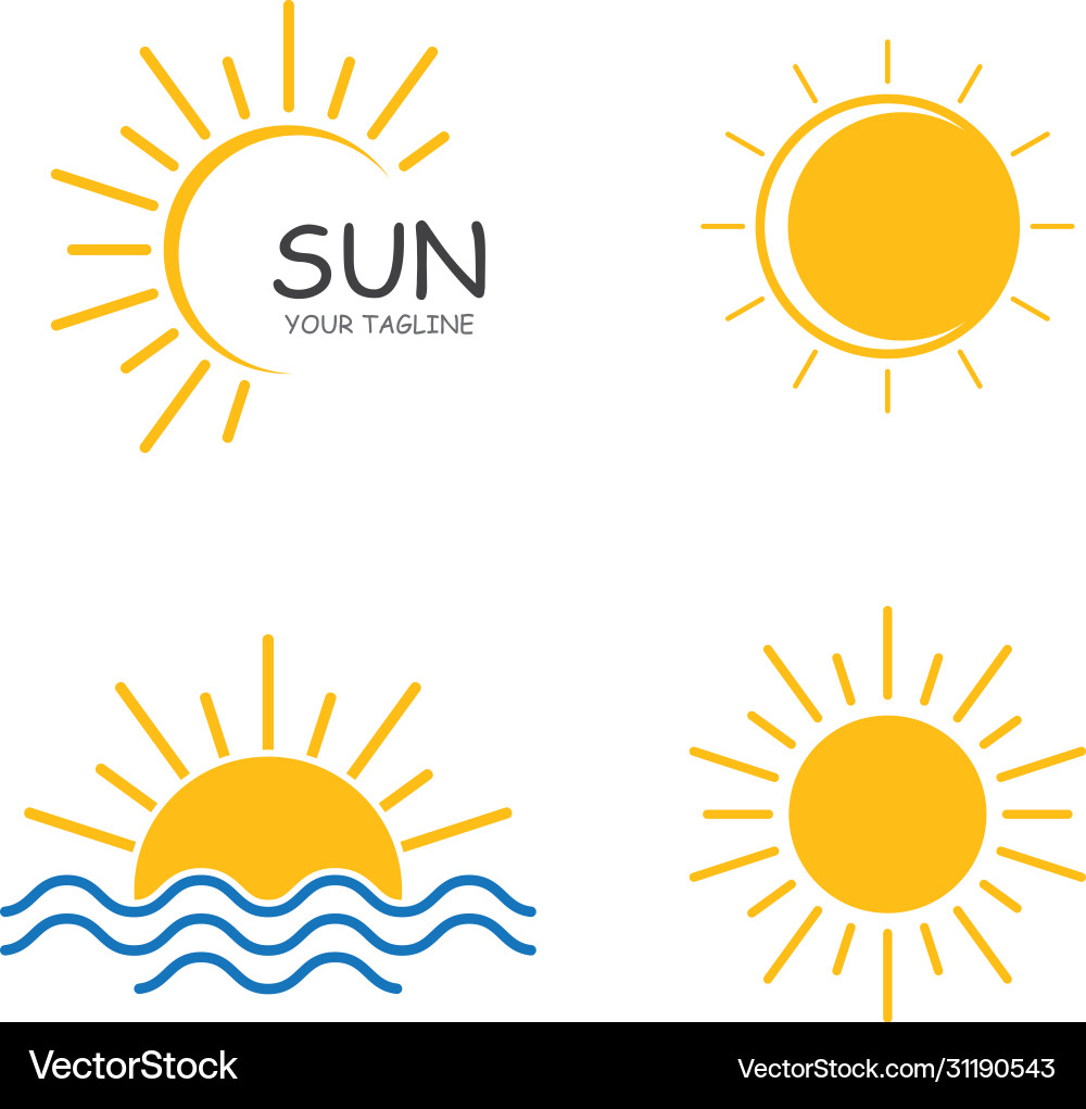 Sun logo Royalty Free Vector Image - VectorStock