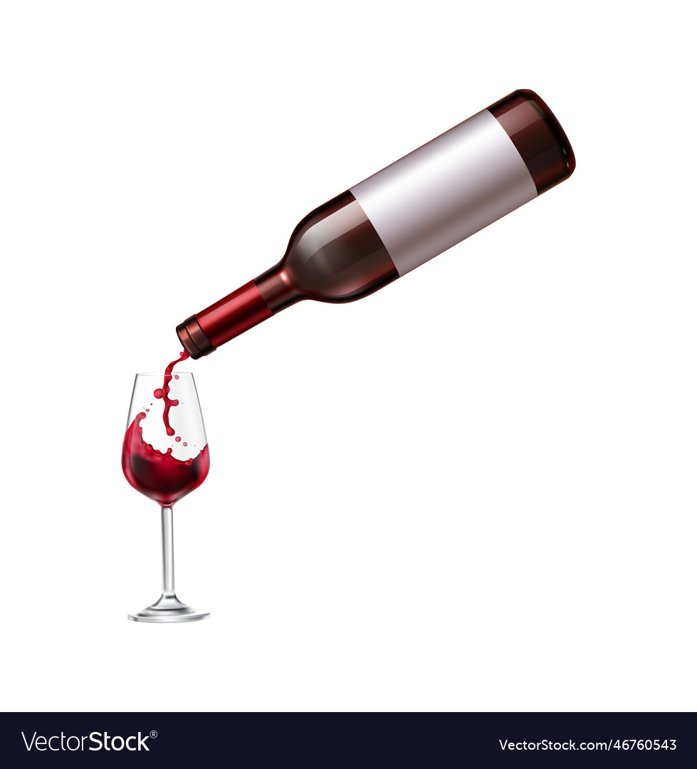 Wine realistic Royalty Free Vector Image - VectorStock