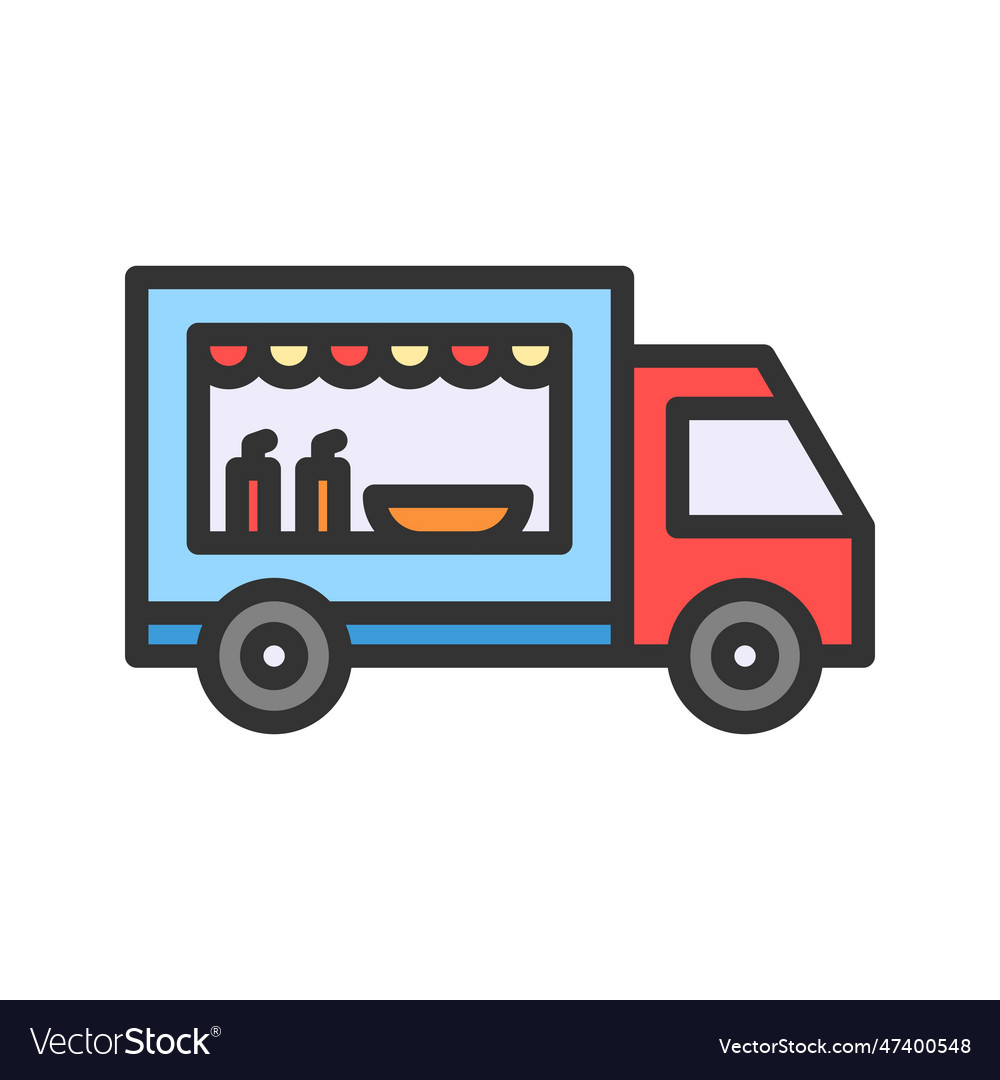 Food truck icon image Royalty Free Vector Image