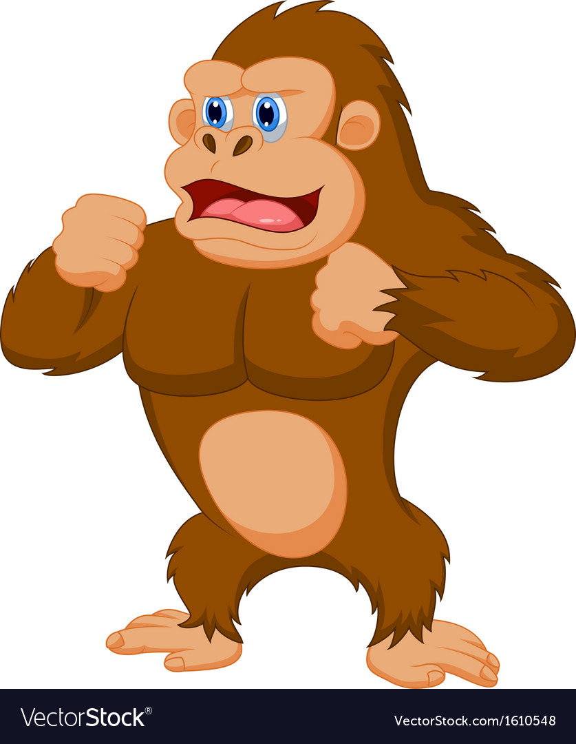 Gorilla Cartoon Photo : Gorilla Cartoon Angry Clipart Ape Background ...