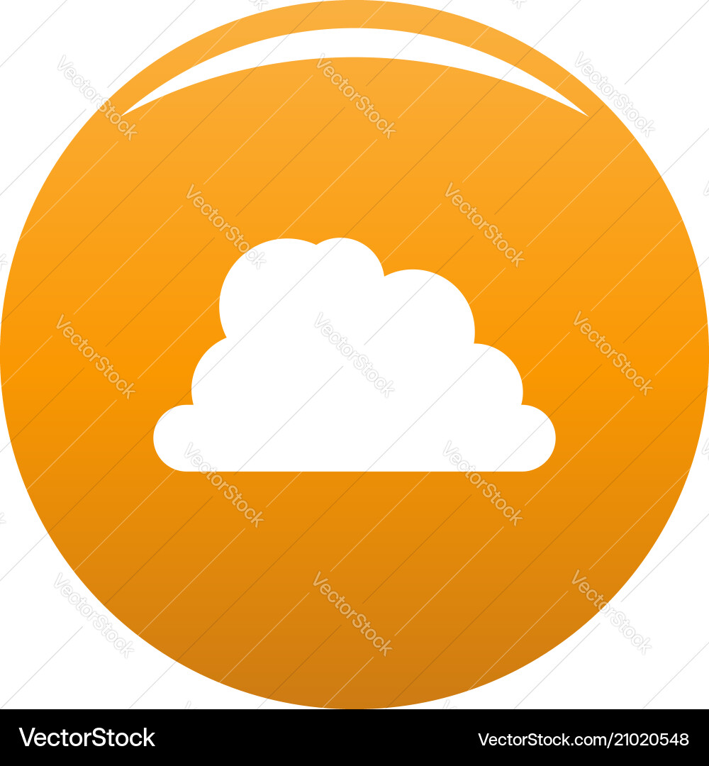 Mountainous cloud icon orange Royalty Free Vector Image