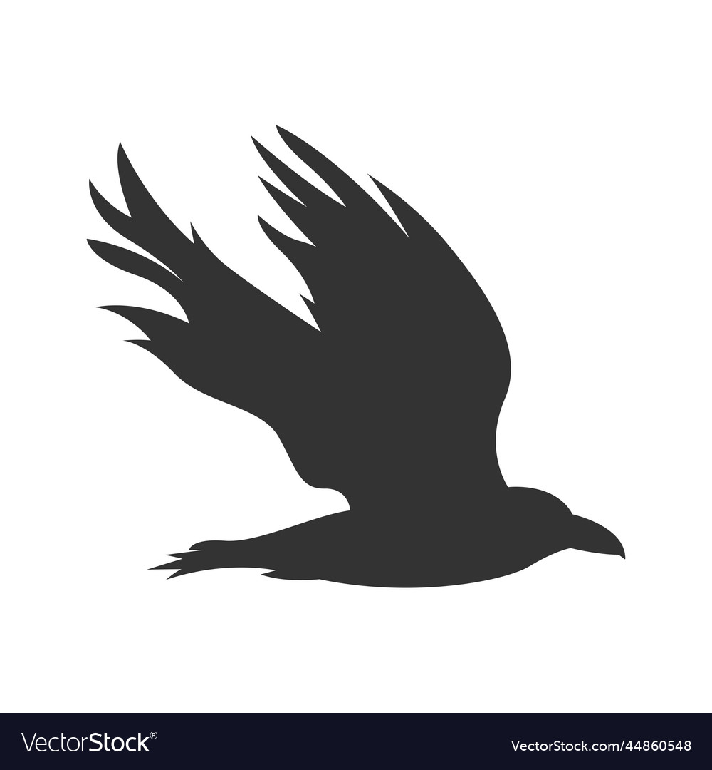 Raven logo icon design Royalty Free Vector Image