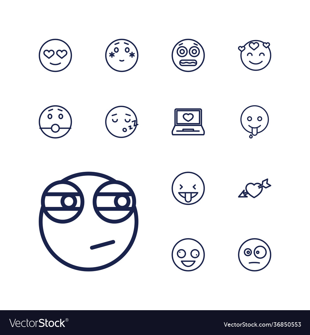 13 feeling icons Royalty Free Vector Image - VectorStock