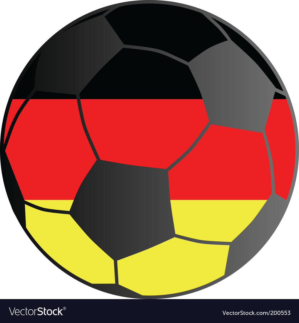 Flag of germany and soccer ball Royalty Free Vector Image