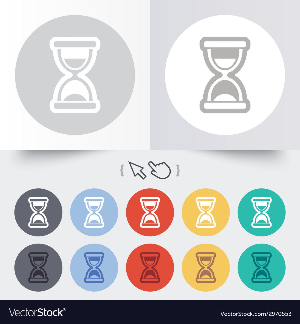 Hourglass sign icon sand timer symbol Royalty Free Vector