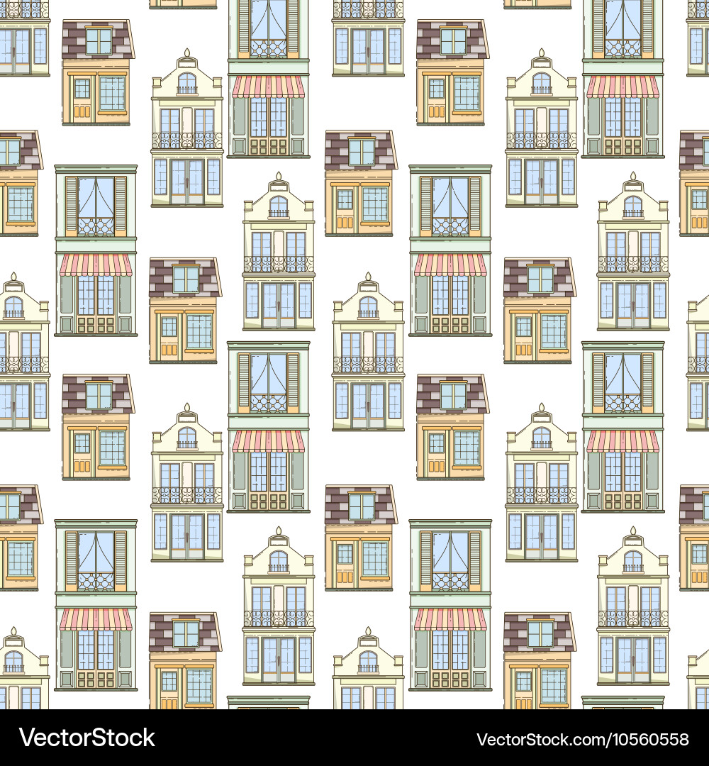 City seamless pattern Royalty Free Vector Image