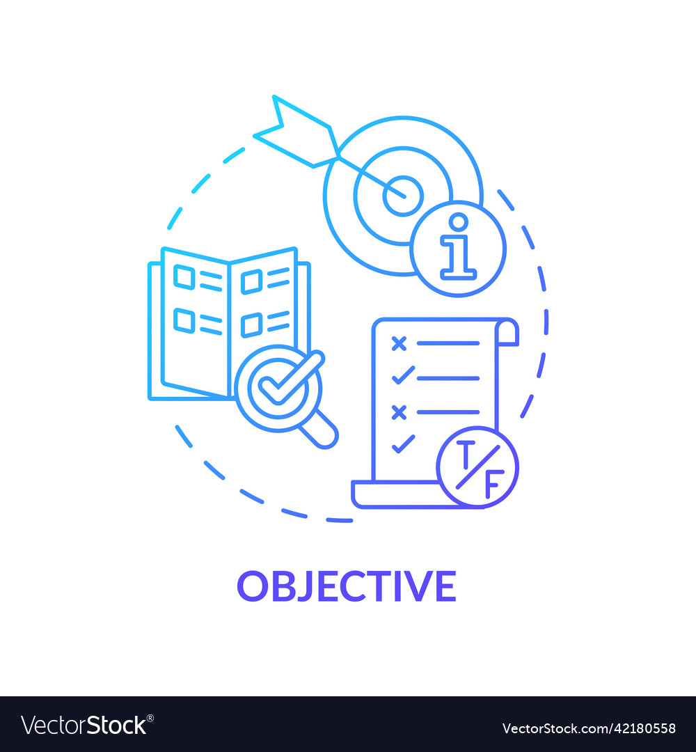 Objective blue gradient concept icon Royalty Free Vector