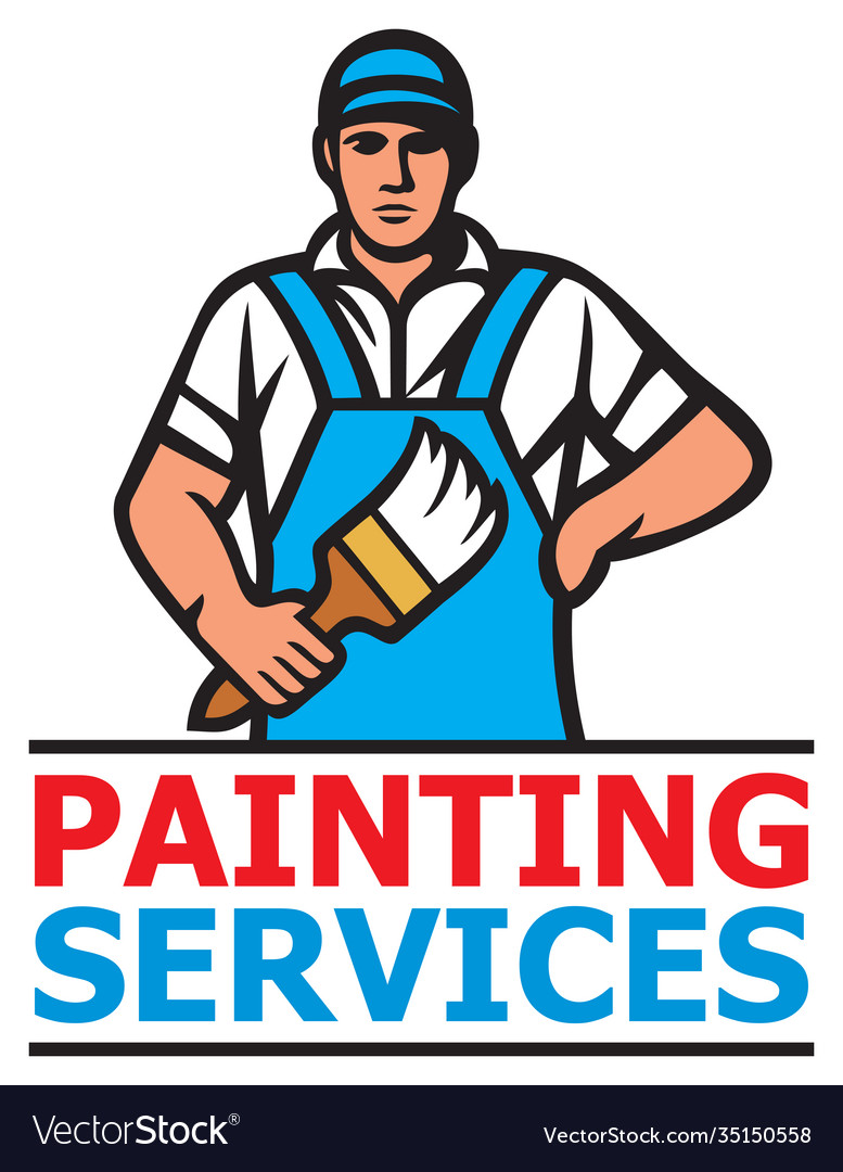 Painting services design a professional painter Vector Image