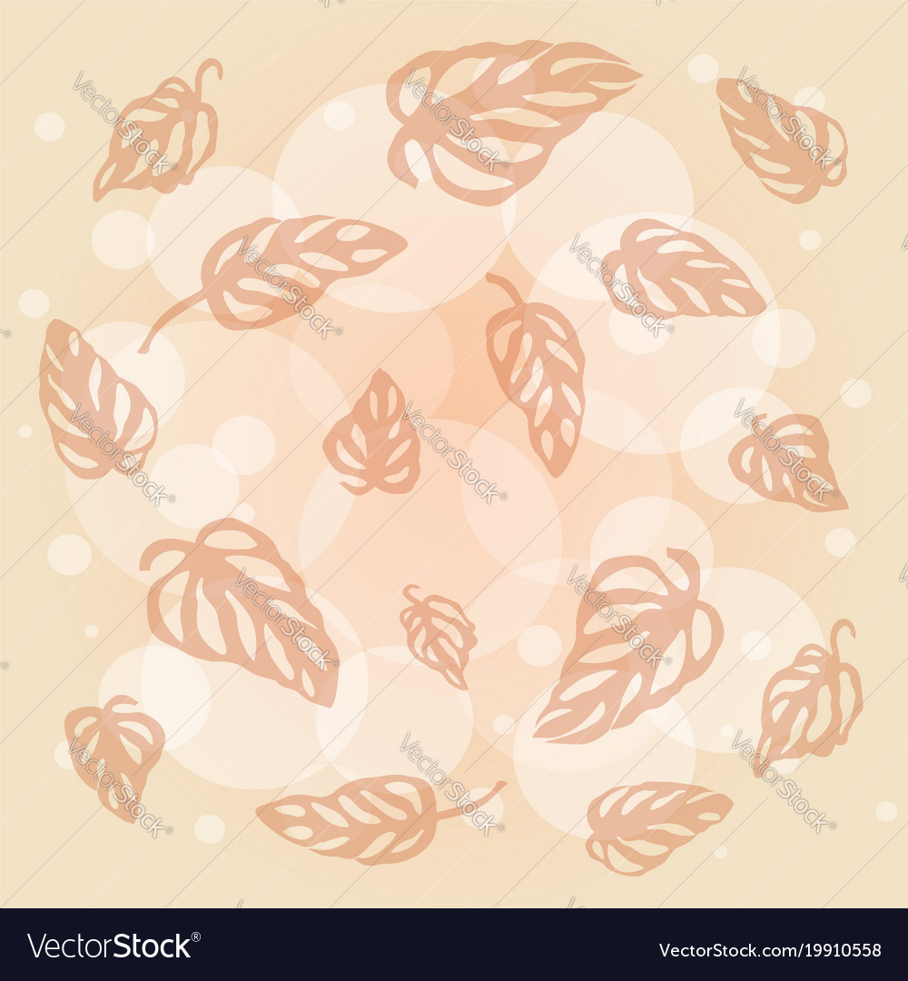 Pattern Of Leaves Monstera On Pale Pink Background Pattern Of Leaves Monstera On Pale Pink Background Vector Image