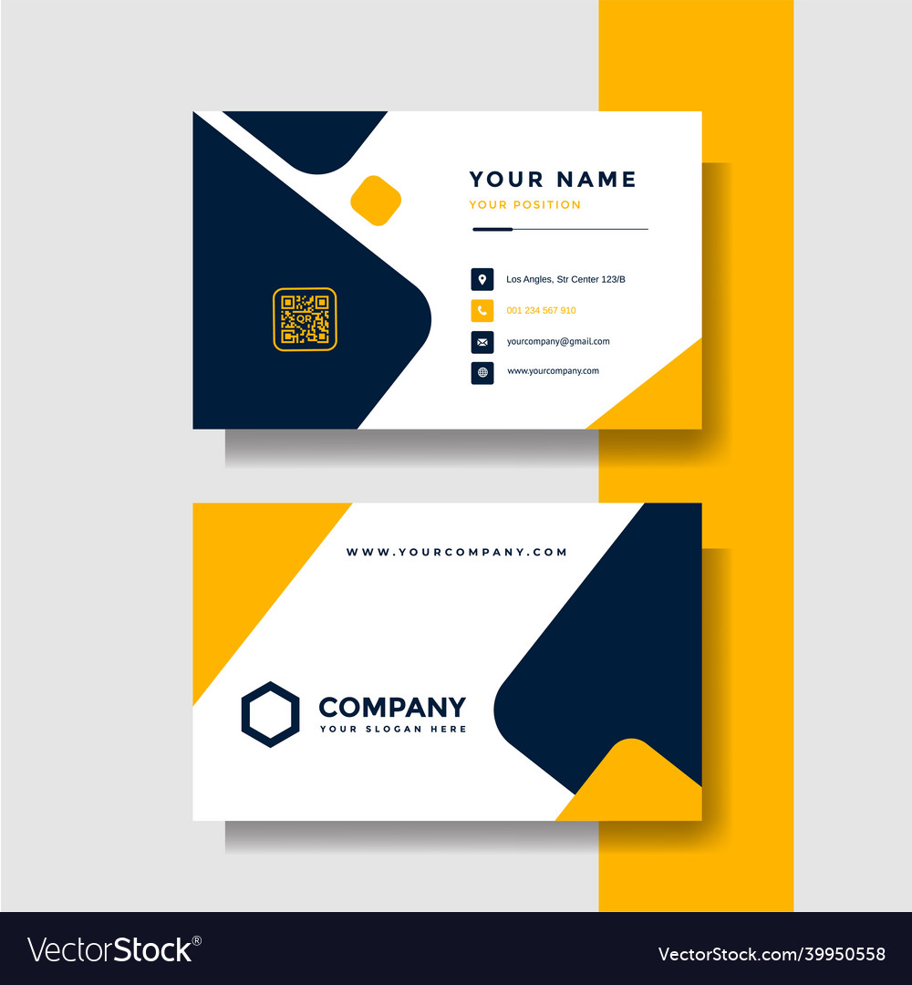 Professional creative business card template Vector Image