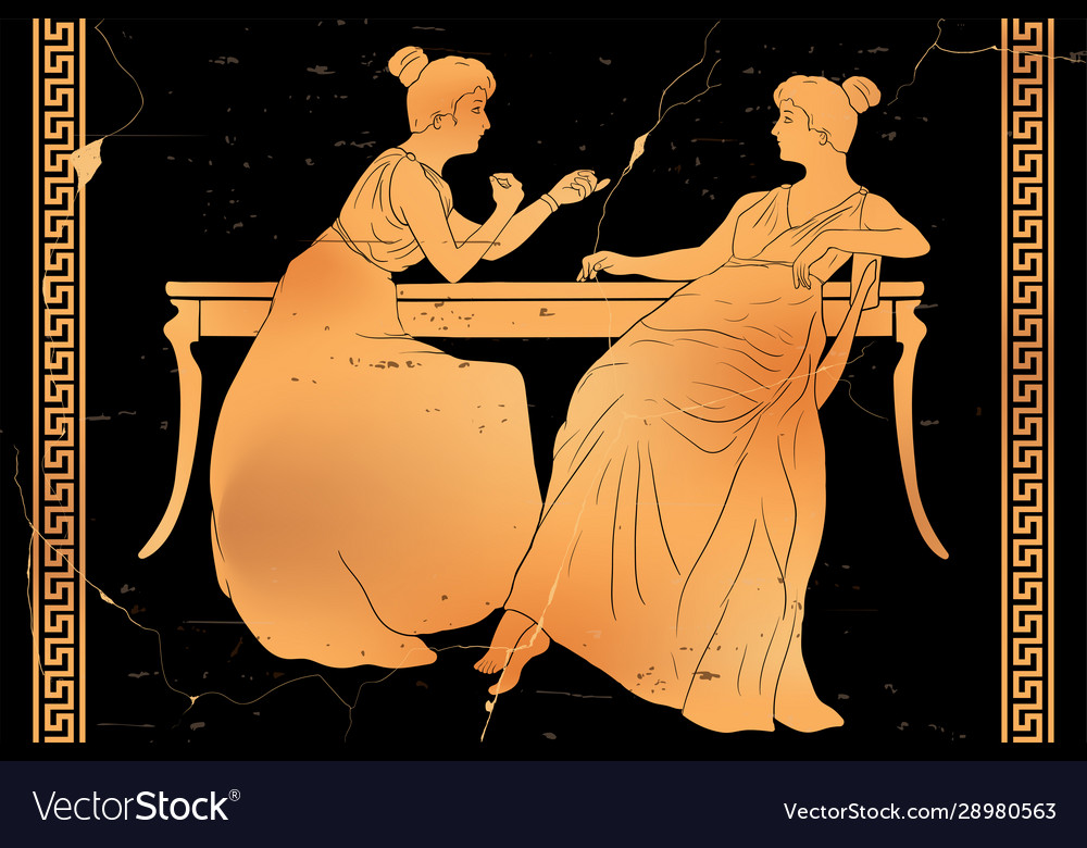 Ancient greek drawing Royalty Free Vector Image