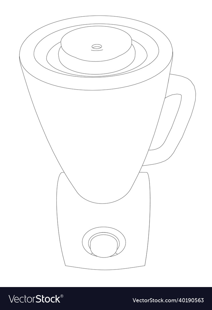 Contour blender for chopping food from black lines