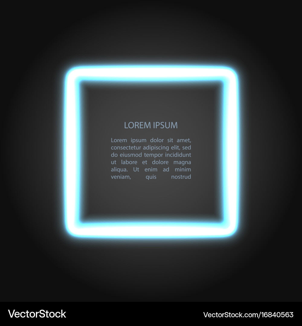 Neon frame Royalty Free Vector Image - VectorStock
