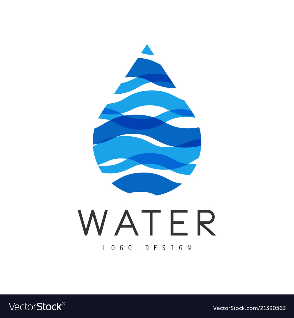 Water logo design corporate identity template Vector Image